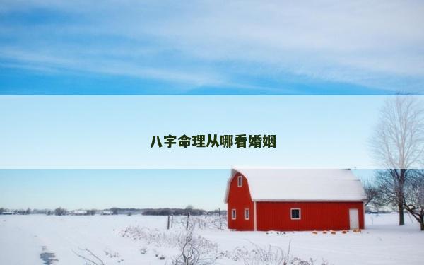 八字命理從哪看婚姻