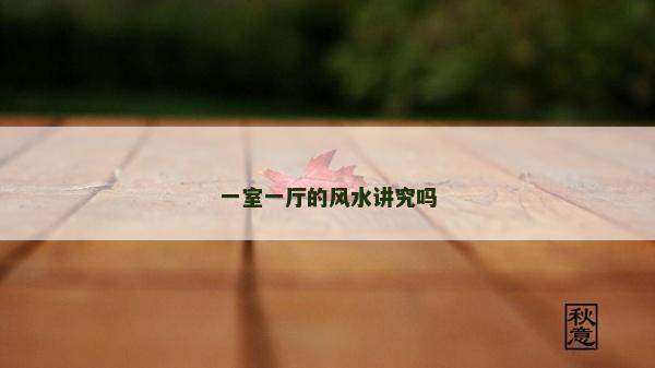 一室一廳的風水講究嗎