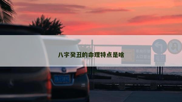 八字癸丑的命理特點是啥