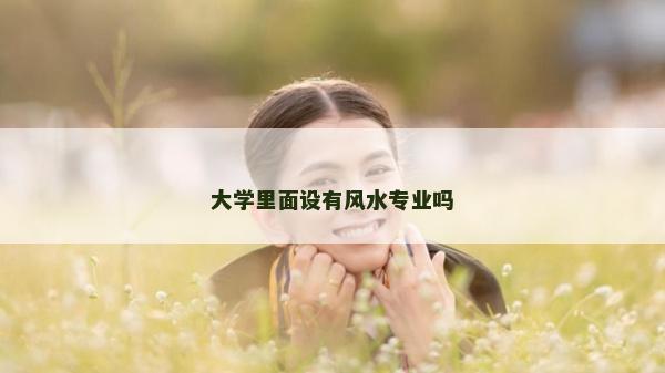 大學(xué)里面設(shè)有風(fēng)水專業(yè)嗎