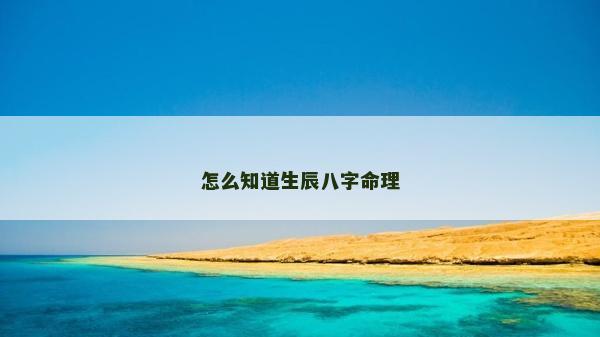 怎么知道生辰八字命理