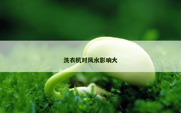 洗衣機(jī)對(duì)風(fēng)水影響大