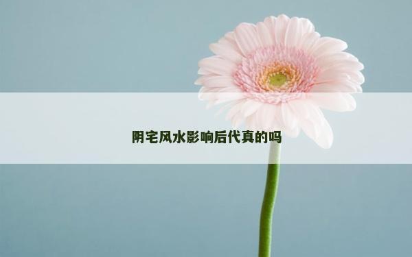 陰宅風水影響后代真的嗎
