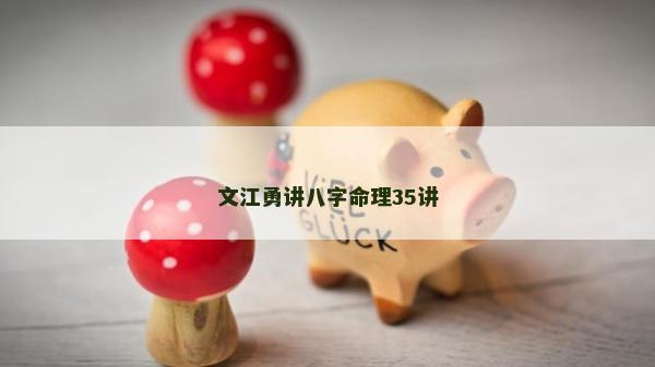 文江勇講八字命理35講