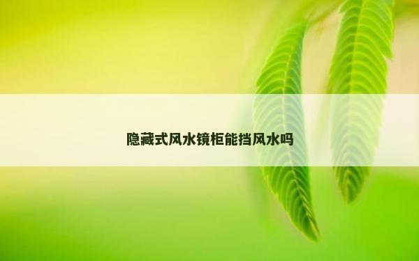 隱藏式風(fēng)水鏡柜能擋風(fēng)水嗎
