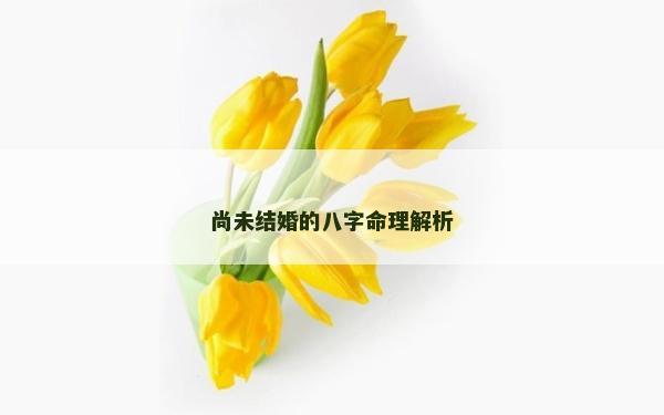 尚未結婚的八字命理解析