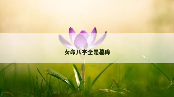 女命八字全是墓庫