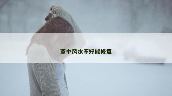 家中風水不好能修復