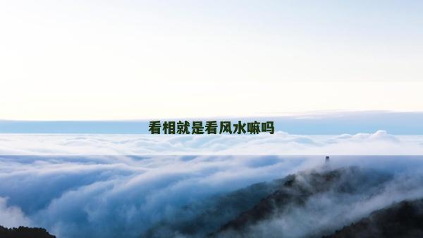 看相就是看風(fēng)水嘛嗎