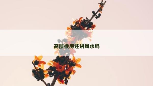 高層樓房還講風水嗎
