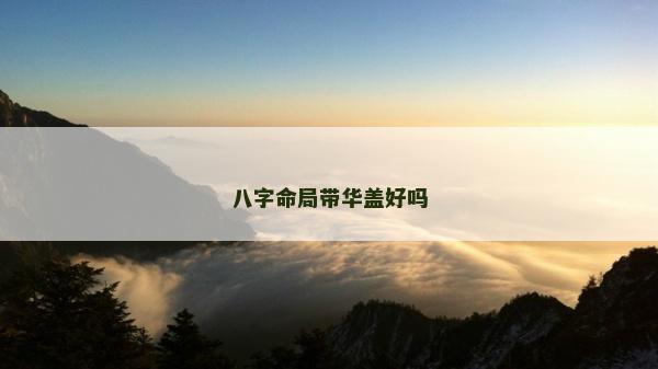 八字命局帶華蓋好嗎