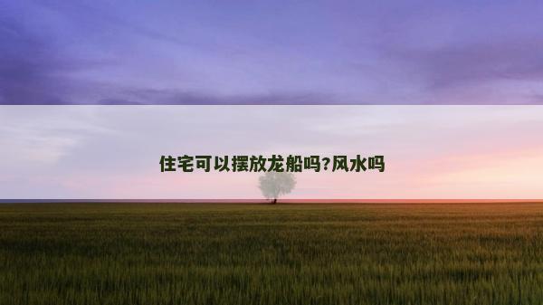 住宅可以擺放龍船嗎?風水嗎 住宅可以擺放龍船嗎?風水嗎