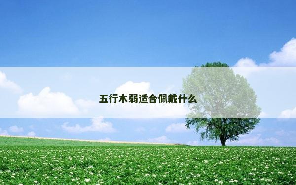 五行木弱適合佩戴什么