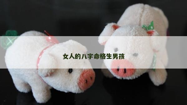 女人的八字命格生男孩 女人的八字命格生男孩
