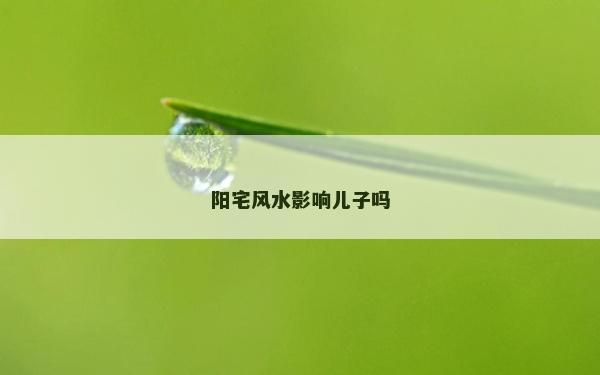 陽宅風水影響兒子嗎