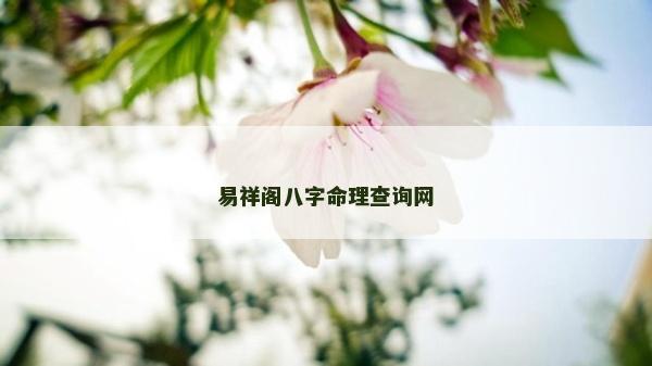 易祥閣八字命理查詢網(wǎng)