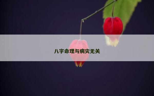 八字命理與病災(zāi)無(wú)關(guān)