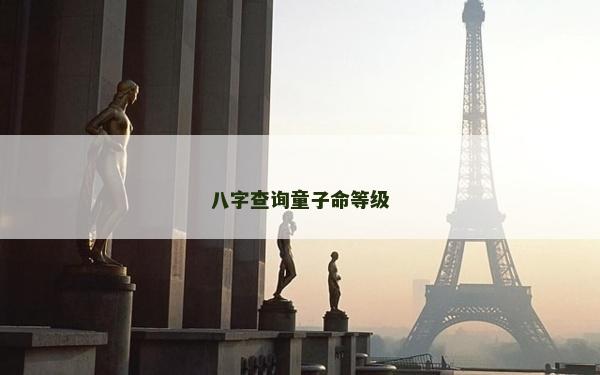 八字查詢童子命等級