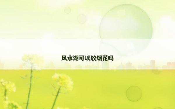 風(fēng)水湖可以放煙花嗎