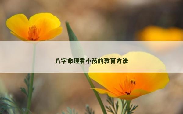八字命理看小孩的教育方法