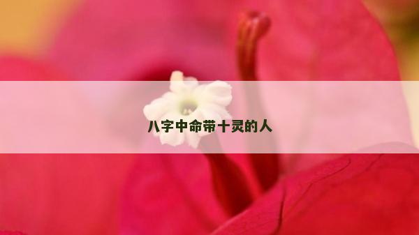 八字中命帶十靈的人