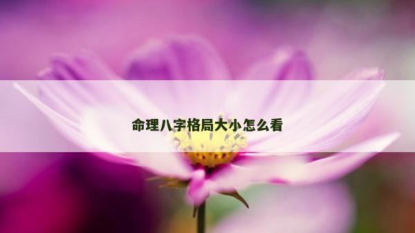 命理八字格局大小怎么看