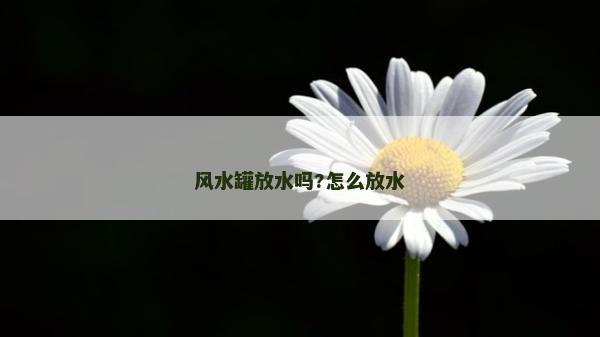 風(fēng)水罐放水嗎?怎么放水