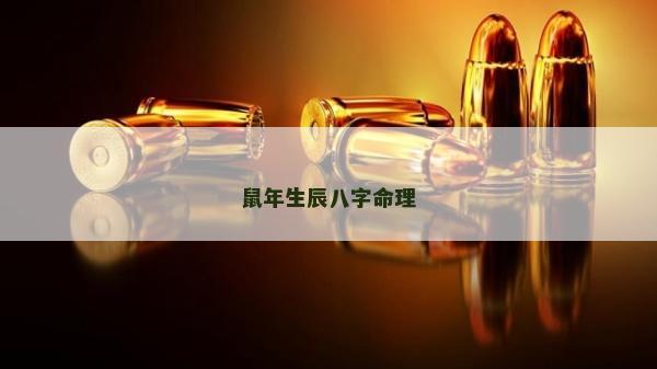 鼠年生辰八字命理