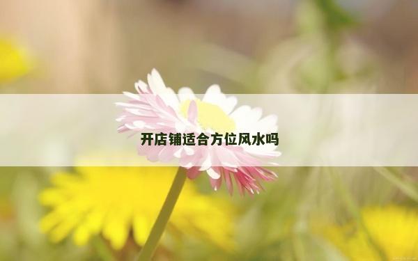 開店鋪適合方位風水嗎