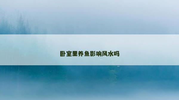 臥室里養(yǎng)魚影響風(fēng)水嗎