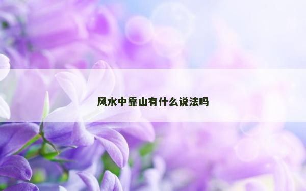 風水中靠山有什么說法嗎