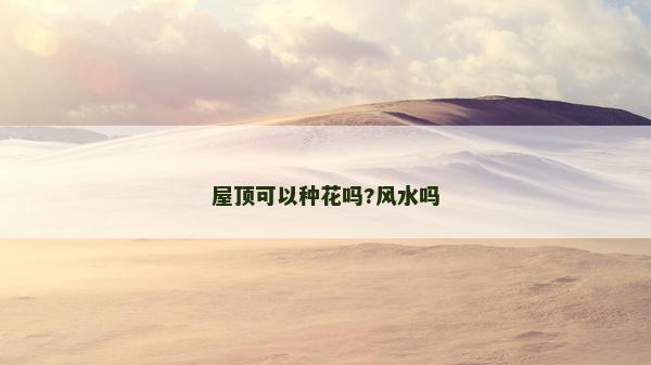 屋頂可以種花嗎?風水嗎