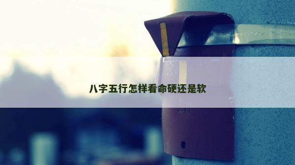八字五行怎樣看命硬還是軟