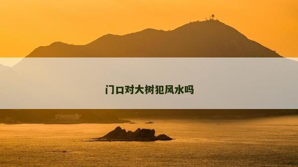 門口對大樹犯風水嗎
