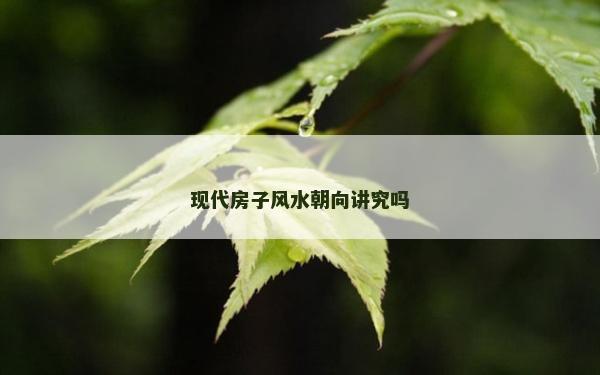 現代房子風水朝向講究嗎
