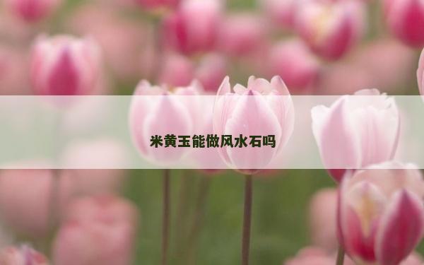 米黃玉能做風水石嗎