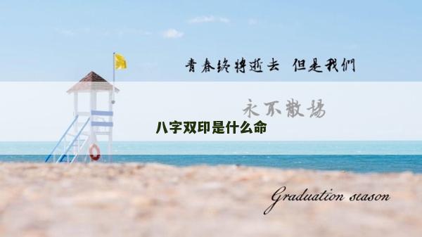 八字雙印是什么命