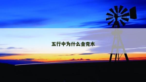 五行中為什么金克木 五行中為什么金克木