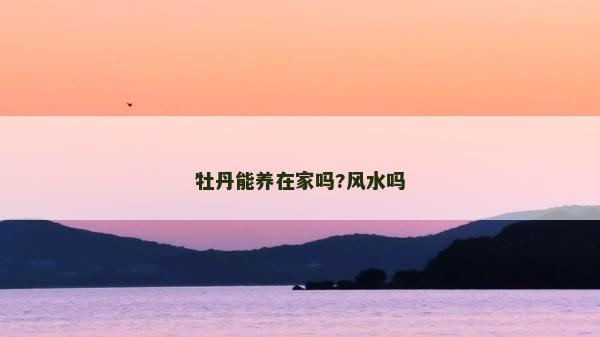 牡丹能養(yǎng)在家嗎?風水嗎 牡丹能養(yǎng)在家嗎?風水嗎