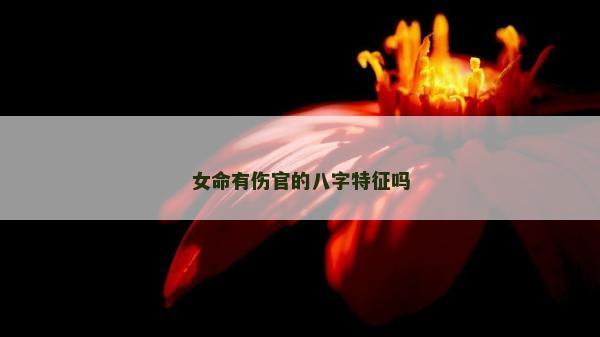女命有傷官的八字特征嗎