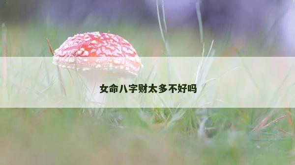 女命八字財(cái)太多不好嗎