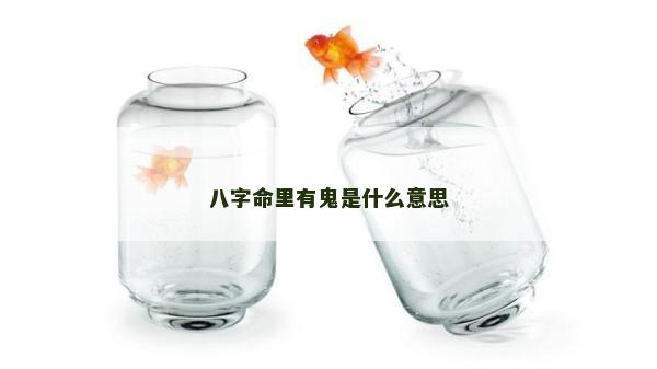 八字命里有鬼是什么意思
