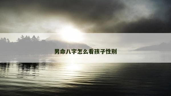 男命八字怎么看孩子性別