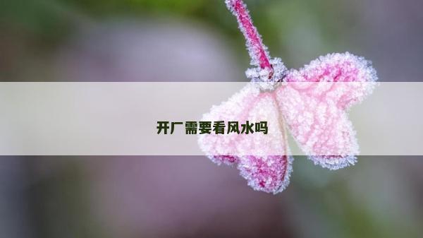 開廠需要看風水嗎 開廠需要看風水嗎