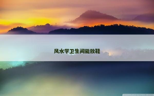 風(fēng)水學(xué)衛(wèi)生間能放鞋