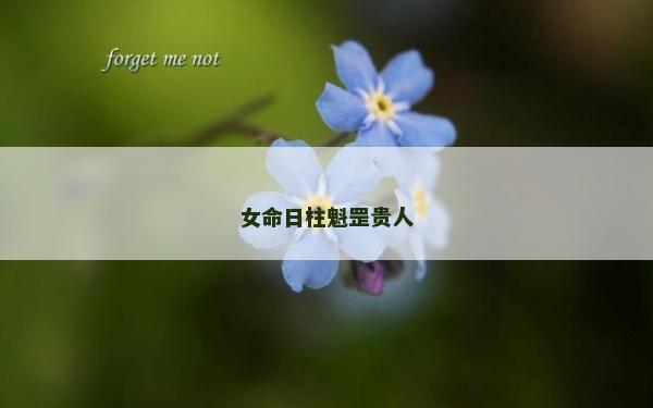 女命日柱魁罡貴人