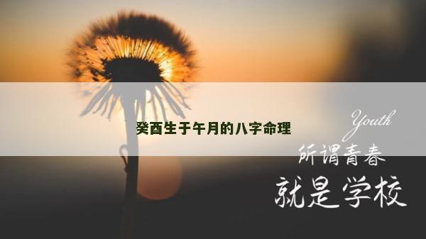 癸酉生于午月的八字命理 癸酉生于午月的八字命理