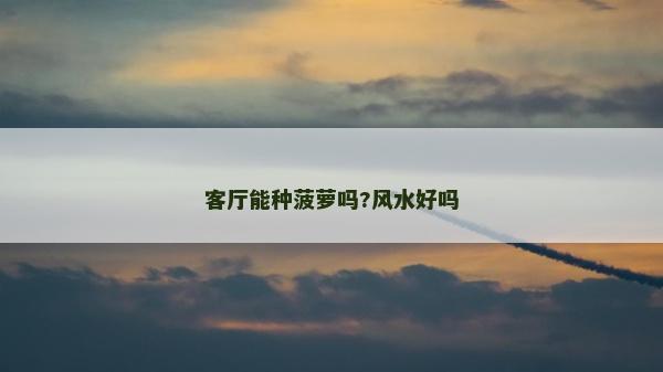 客廳能種菠蘿嗎?風水好嗎