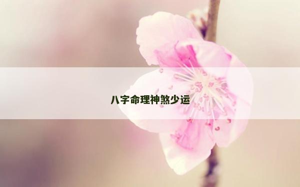 八字命理神煞少運