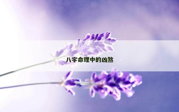 八字命理中的兇煞